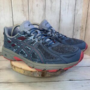 Asics Gel Venture 6 Trail Running Shoes Women's Size 11 Blue Steel Pink